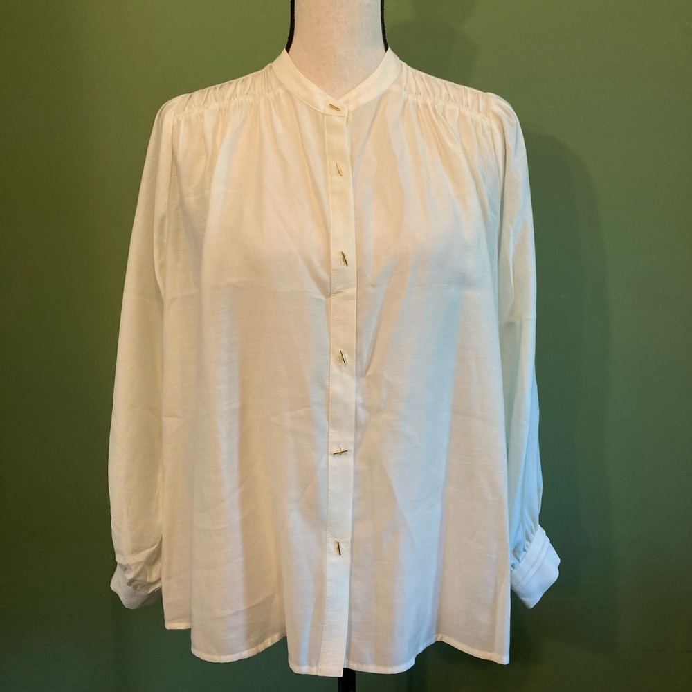 ❤️ 2 for $10 ❤️ Women's Le Coeur Blanc Blouse White Size 38
